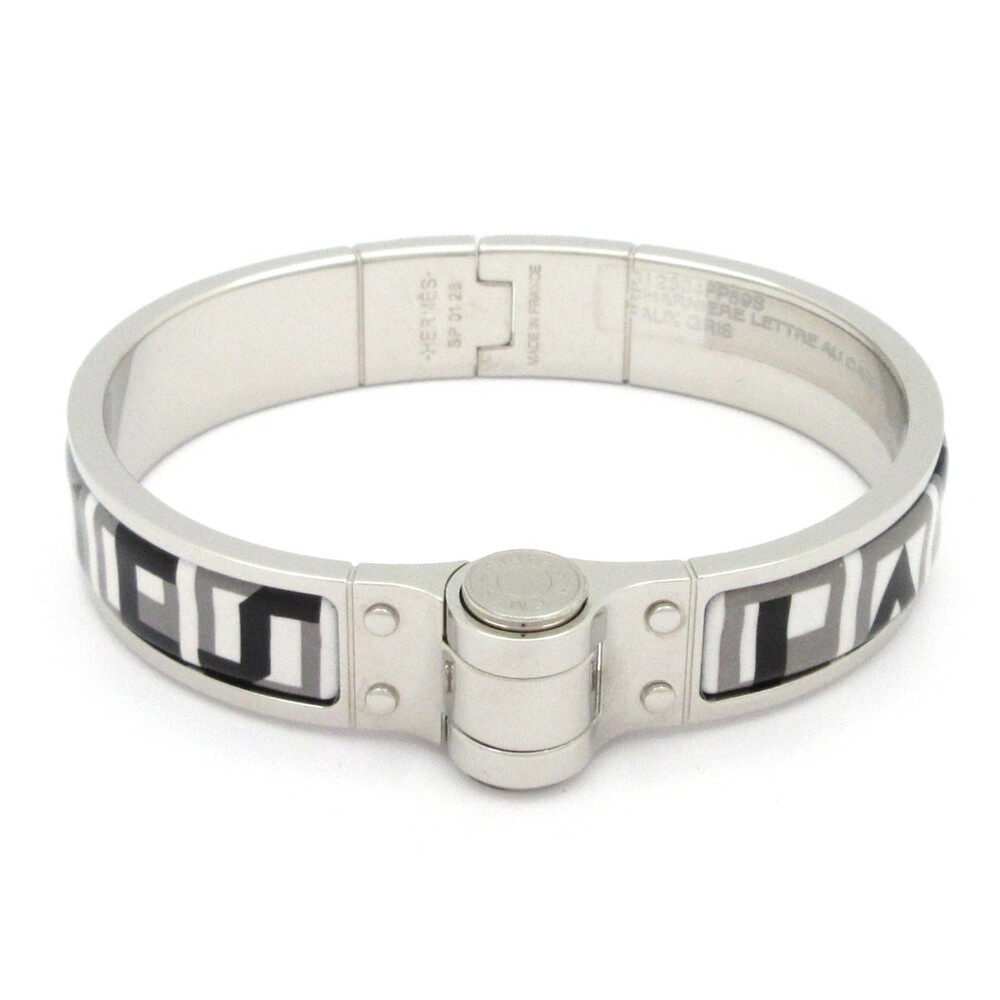 Hermes Selle Silver Gray Black Hardware #373946H89B